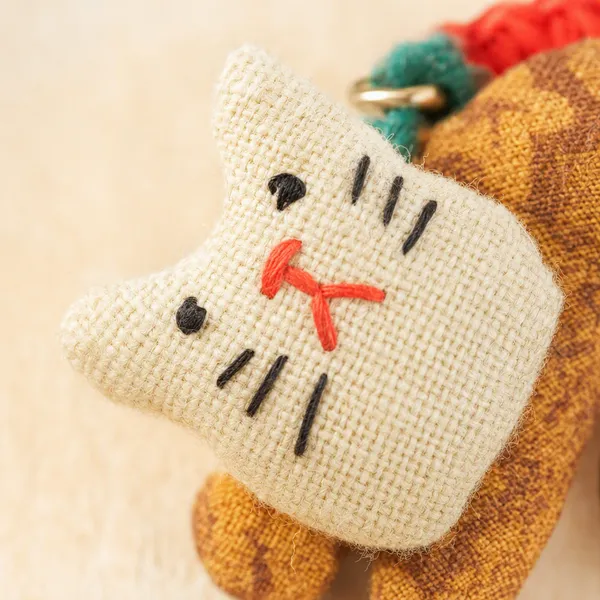 Fabric Kitten Hanging Ornament — image 1