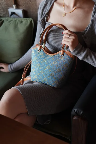 Zhuang Brocade Crossbody Bag — Small — image 3